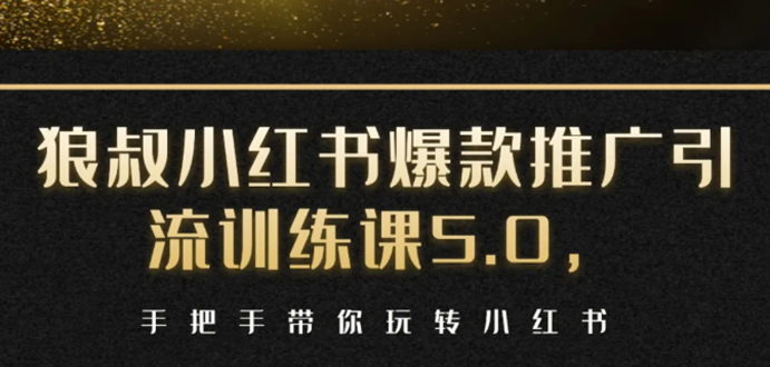 小红书爆款推广引流训练课5.0，手把手带你玩转小红书（17节实操视频+话术）-买得值资源库