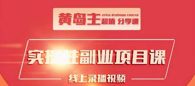 黄岛主实操性小红书副业项目，教你快速起号并出号，万粉单价1000左右-买得值资源库