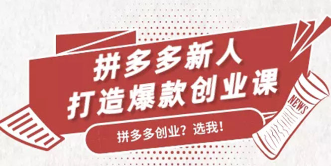 拼多多新人打造爆款创业课：快速引流持续出单，适用于所有新人-买得值资源库