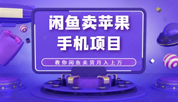 闲鱼卖苹果手机项目，教你闲鱼卖货月入上万-买得值资源库