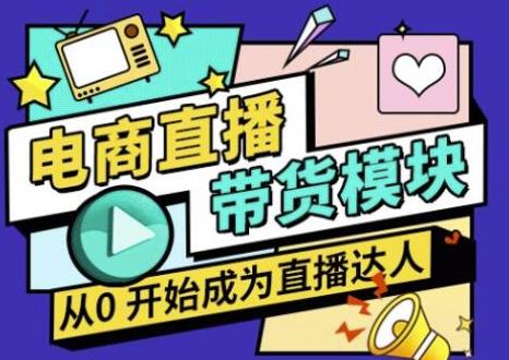 大鹏·电商直播带货课，系统学习直播带货各环节技巧和套路-买得值资源库