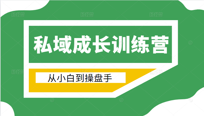电商私域成长训练营，从小白到操盘手（价值999元）-买得值资源库