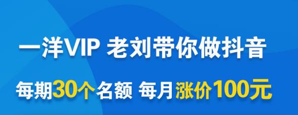 一洋电商抖音VIP，每月集训课+实时答疑+资源共享+联盟合作价值580元-买得值资源库