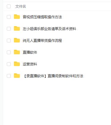 左小姐-直播带货俱乐部十三行、无人直播，全套教程附：工具、文档、话术资料-买得值资源库