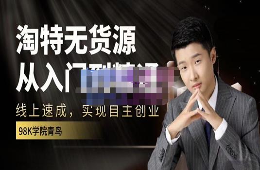 98k学院的淘特无货源线上速成课，从入门到精通，让你最小投入，最高回报-买得值资源库