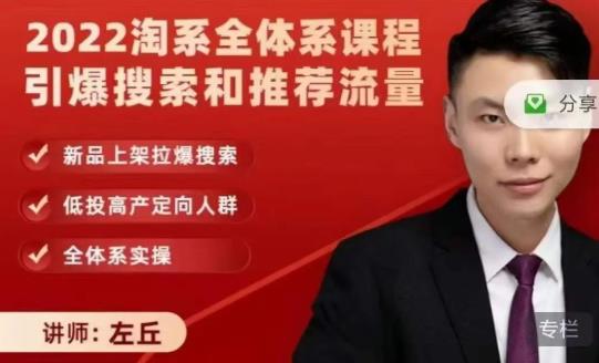 2022淘系全体系课程引爆搜索和推荐流量，新品上架拉爆搜索-买得值资源库
