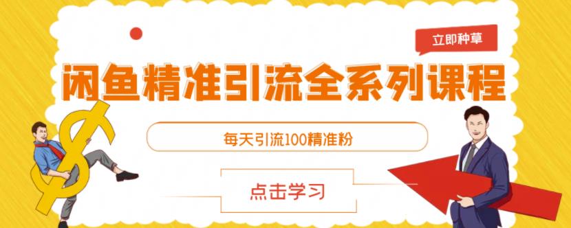 闲鱼精准引流全系列课程，每天引流100精准粉【视频课程】-买得值资源库
