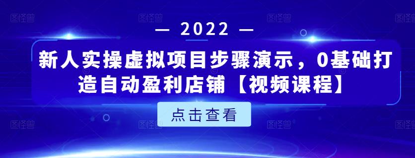 新人实操虚拟项目步骤演示，0基础打造自动盈利店铺【视频课程】-买得值资源库
