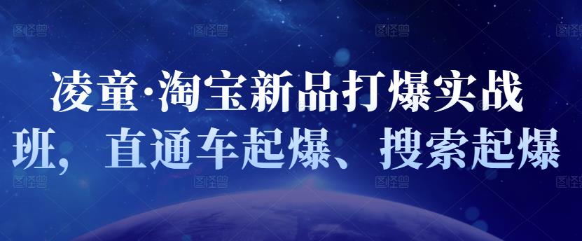 凌童·淘宝新品打爆实战班，直通车起爆、搜索起爆-买得值资源库