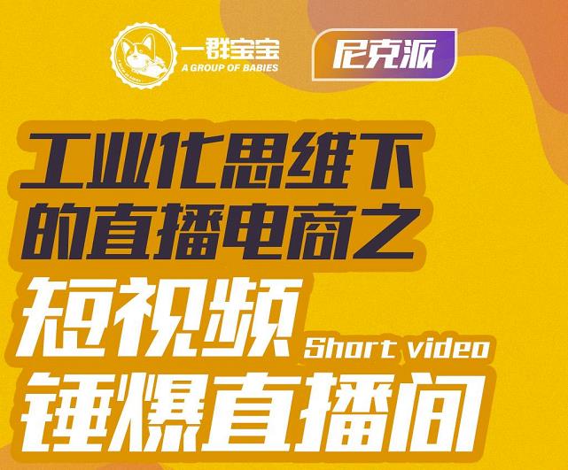 尼克派·工业化思维下的直播电商之短视频锤爆直播间，听话照做执行爆单-买得值资源库