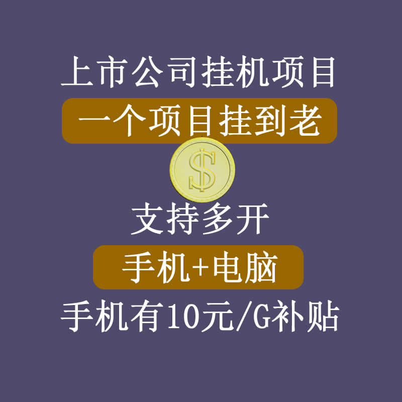 正规挂机项目，支持手机电脑一起挂，支持虚拟机多开，可以挂到老-买得值资源库