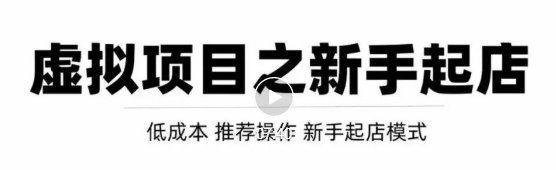虚拟项目快速起店模式，0成本打造月入几万虚拟店铺！-买得值资源库