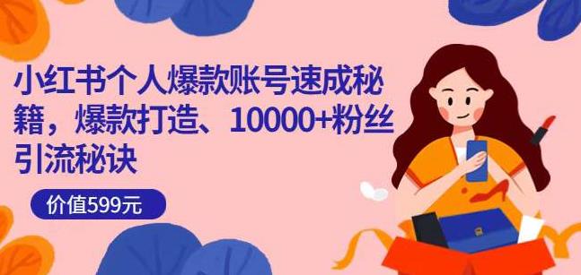 小红书个人爆款账号速成秘籍，爆款打造、10000+粉丝引流秘诀-买得值资源库