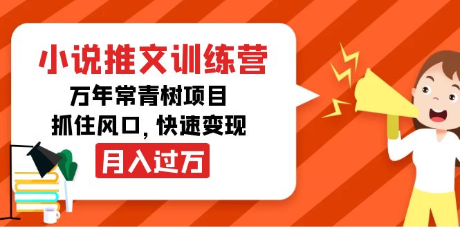 小说推文训练营，万年常青树项目，抓住风口，快速变现月入过万-买得值资源库