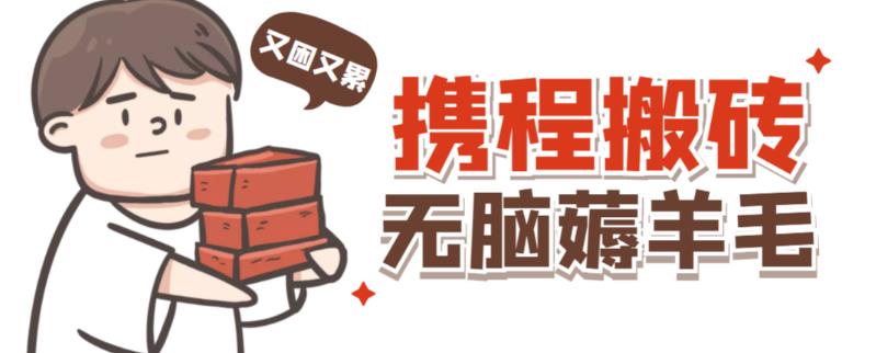 携程最新无脑薅羊毛低保玩法，后期稳定一天几十的收益，可多号放大收益-买得值资源库