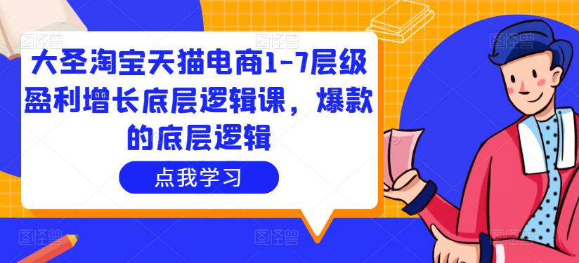 大圣淘宝天猫电商1-7层级盈利增长底层逻辑课，爆款的底层逻辑-买得值资源库