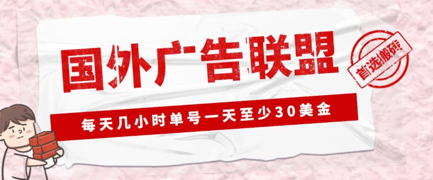 外面收费1980的最新国外LEAD广告联盟搬砖项目，单号一天至少30美金【详细玩法教程】-买得值资源库
