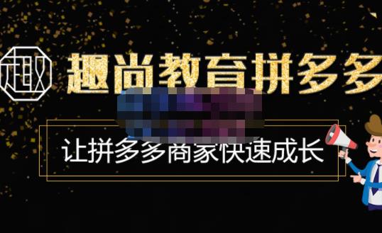 趣尚教育·拼多多运营实操VIP特训营，让拼多多商家快速成长-价值3180元-买得值资源库