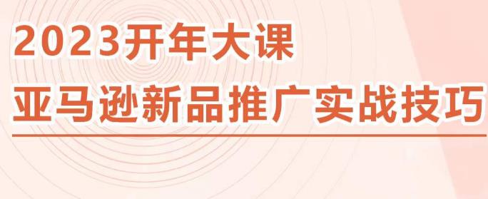 2023亚马逊新品推广实战技巧，线下百万美金课程的精简版，简单粗暴可复制，实操性强的推广手段-买得值资源库