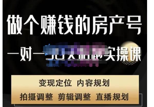 刘广标·同城房产号线上陪跑课，拍摄、剪辑、写文案、直播，做一个具有潜力价值的房产号-买得值资源库