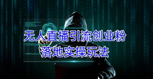 外面收费3980的无人直播引流创业粉落地实操玩法，单日引100+精准创业粉-买得值资源库