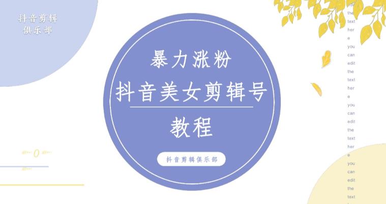 抖音快手暴力涨粉美女混剪视频教程，百分百过原创图片教程！附带违规申诉方法-买得值资源库