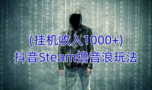 抖音Steam撸音浪玩法，挂机一天收入1000+不露脸 不说话 不封号 社恐人群福音-买得值资源库