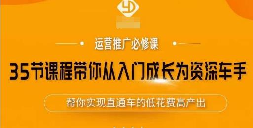 35节课程带你从入门成长为资深车手，让系统学习直通车成为可能，帮你实现直通车的低花费高产出-买得值资源库