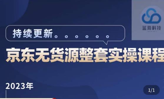 蓝七·2023京东店群整套实操视频教程，京东无货源整套操作流程大总结，减少信息差，有效做店发展-买得值资源库