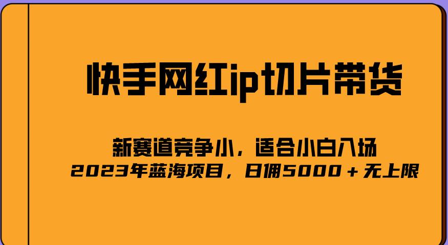 2023爆火的快手网红IP切片，号称日佣5000＋的蓝海项目，二驴的独家授权-买得值资源库