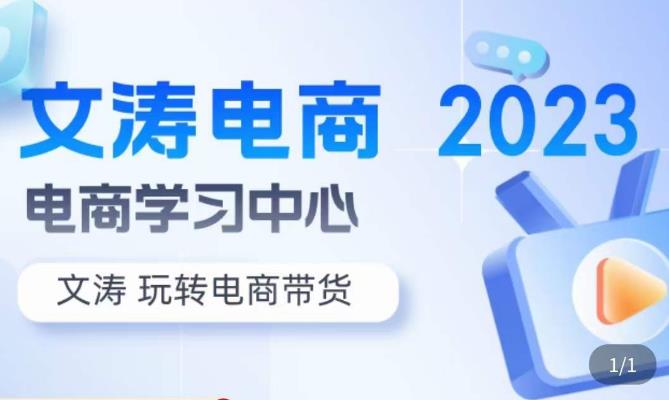 文涛电商·7天零基础自然流起号，​快速掌握店铺运营的核心玩法，突破自然展现量，玩转直播带货-买得值资源库