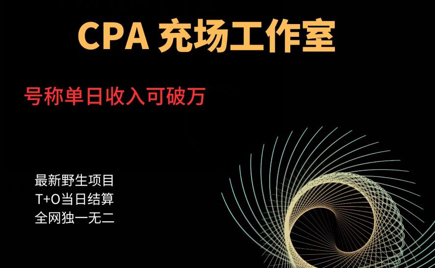 cpa充场工作室，号称单日收入10000+（揭秘）-买得值资源库