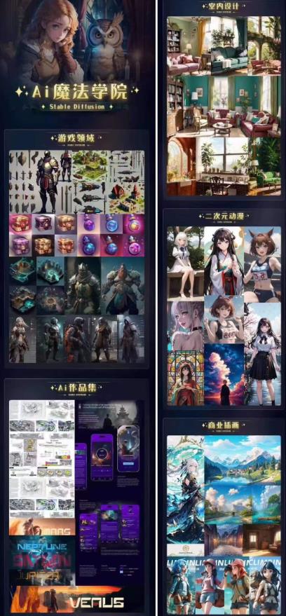 Ai魔法绘画 Stable Diffusion专业课高效辅助Ui/运营作品集0到精通系统课-买得值资源库