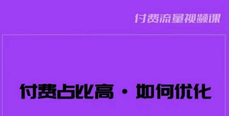 波波-付费占比高，如何优化？只讲方法，不说废话，高效解决问题！-买得值资源库