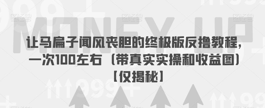 让马扁子闻风丧胆的终极版反撸教程，一次100左右（带真实实操和收益图）【仅揭秘】-买得值资源库