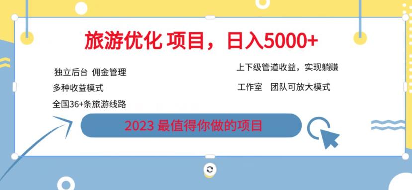 7.22旅游项目最新模式，独立后台+全国35+线路，日入5000+【揭秘】-买得值资源库