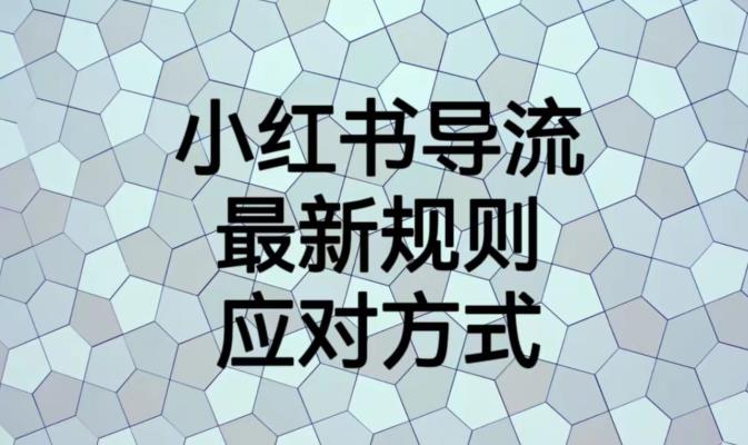 小红书导流最新规则应对方式【揭秘】-买得值资源库