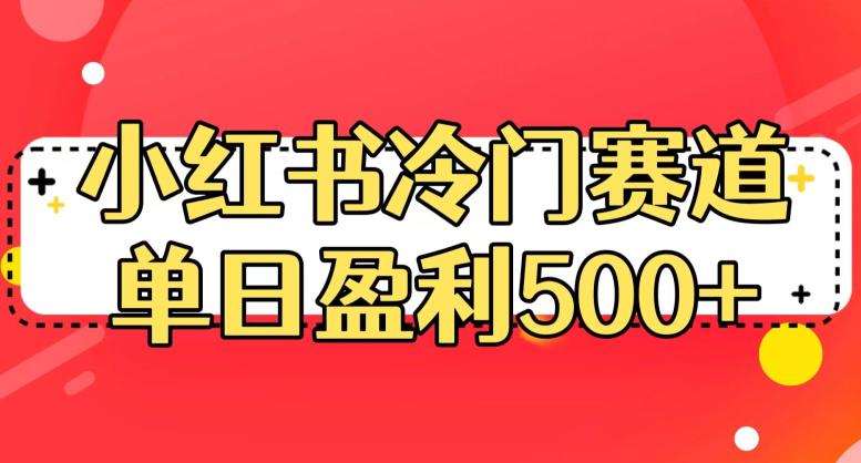 小红书冷门赛道，单日盈利500+【揭秘】-买得值资源库