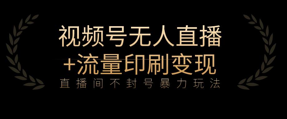 全网首发视频号不封号无人直播暴利玩法+流量印刷机变现，日入1000+【揭秘】-买得值资源库