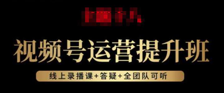 视频号运营提升班：视频号起号逻辑，视频号选品技巧及带货-买得值资源库