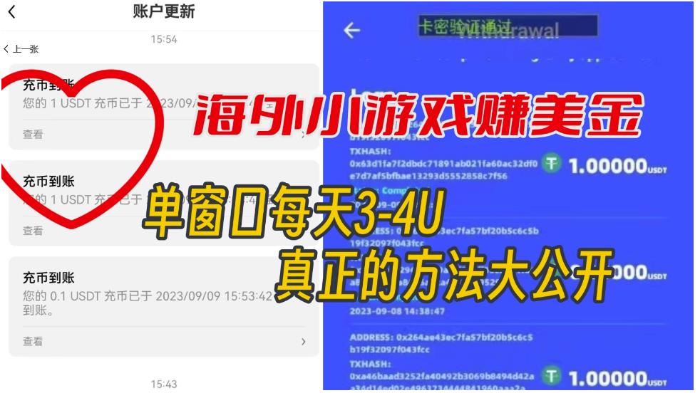 海外小游戏美金项目真正可以达到3-4U单窗口的方法，单台电脑收入300+【揭秘】-买得值资源库