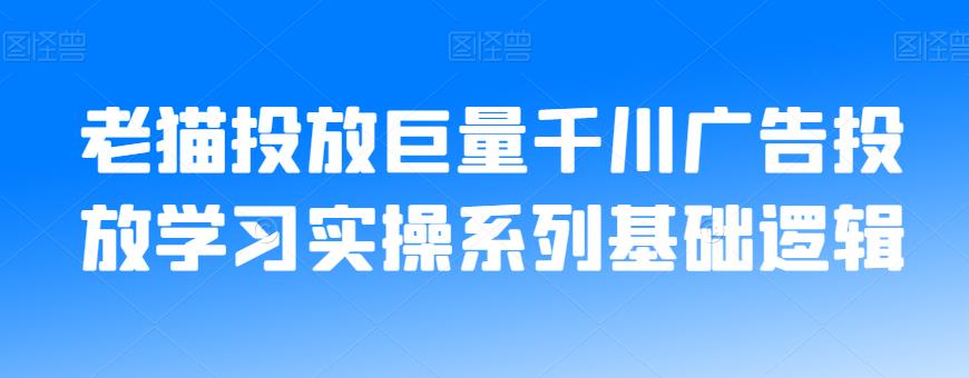 老猫投放巨量千川广告投放学习实操系列基础逻辑-买得值资源库