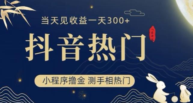 抖音最新小程序撸金，测手相上热门，当天见收益一小时变现300+【揭秘】-买得值资源库