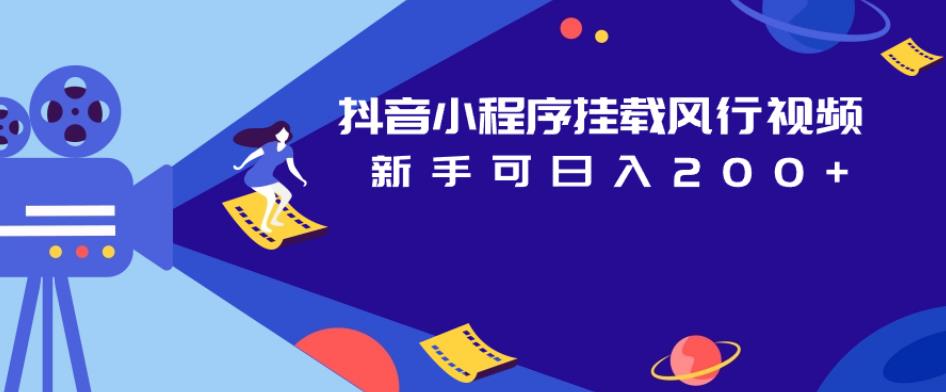抖音小程序挂载风行视频，新手可日入200+-买得值资源库