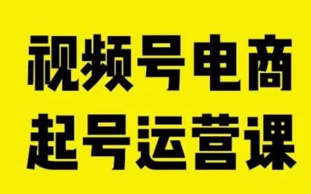 视频号电商起号运营课，教新人如何自然流起号，助力商家0-1突破-买得值资源库