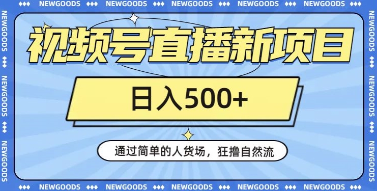视频号直播新项目，通过简单的人货场，狂撸自然流，日入500+【260G资料】-买得值资源库