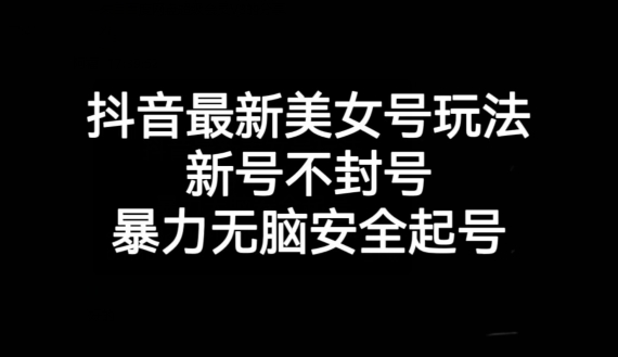 抖音最新美女号玩法，新号不封号，暴力无脑安全起号【揭秘】-买得值资源库