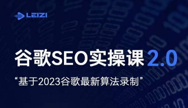 雷子·谷歌SEO 2.0实战课，独立站询盘自由必备，基于2023谷歌最新算法录制-买得值资源库