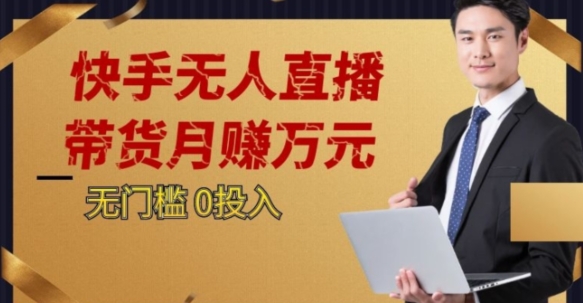 2023蓝海项目，快手无人直播，单号月入5000起步【揭秘】-买得值资源库