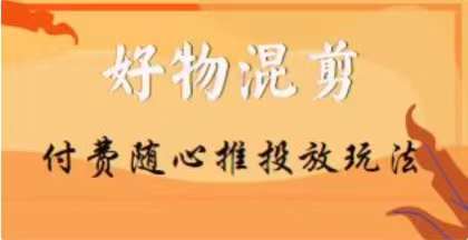 【万三】好物混剪付费随心推投放玩法，随心投放小课抖音教程-买得值资源库